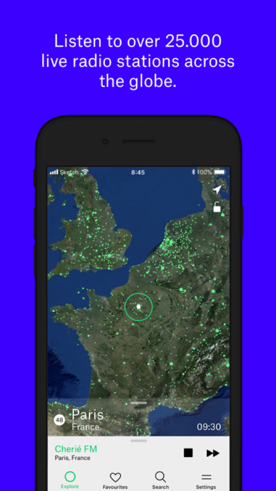 Radio Garden main screen