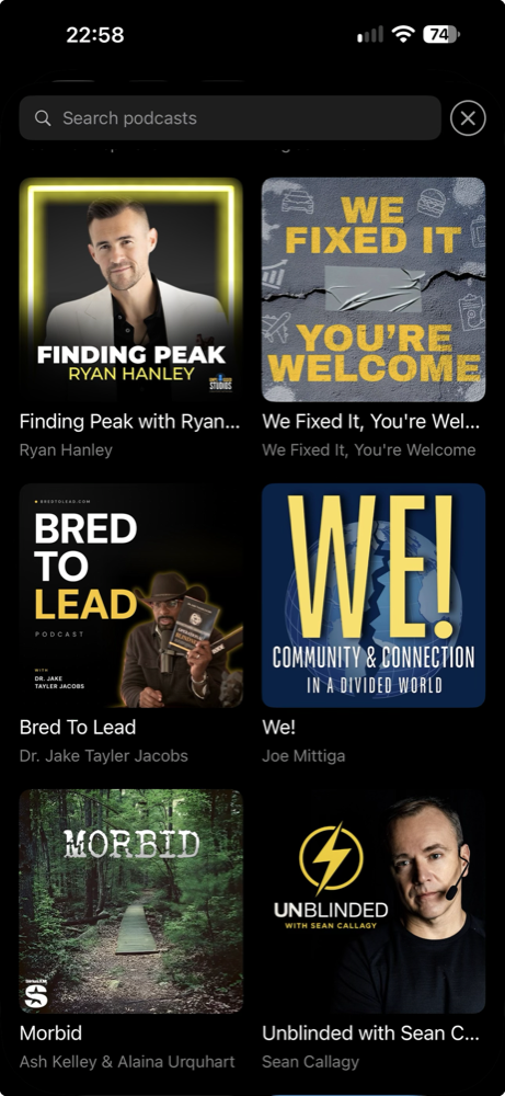 Black Duck Media Library podcast search
