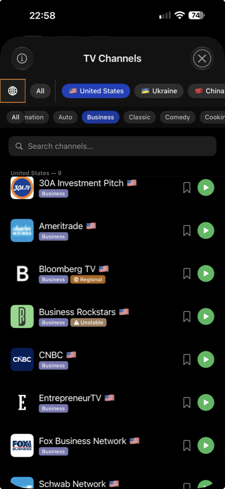 Black Duck Media Library TV Channels list