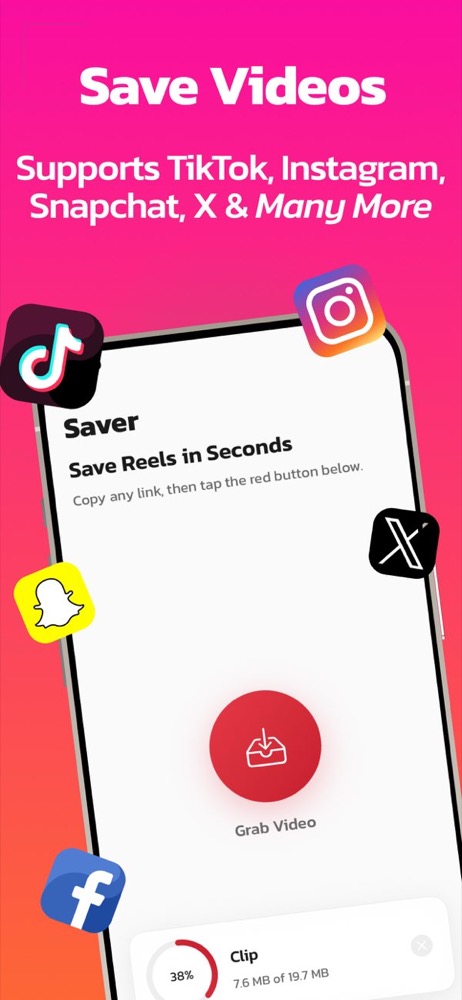 Video Saver for TikTok Insta main screen